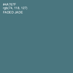 #4A767F - Faded Jade Color Image